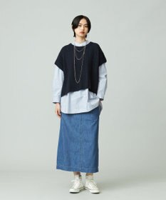 J.PRESS YORK STREET 【WOMEN】コットンニット ケーブルポンチョ