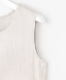 J.PRESS LADIES 【洗える】リブ ノースリーブ カットソー