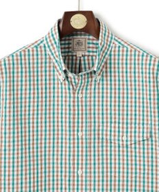 J.PRESS MEN 風が通るシアサッカーの清涼感【吸水速乾 / 高通気性】【クールマックス】サッカーギンガムチェック シャツ / B.D.