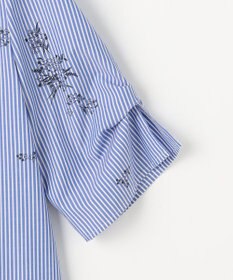 J.PRESS LADIES 【一枚で着映え】ストライプ×フラワープリント ブラウス