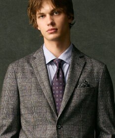 JOSEPH ABBOUD 【日本製・Holliday&Brown】クレストパターンジャカードネクタイ