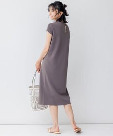 23区 【洗える】アセテートミラノリブ ニットワンピース