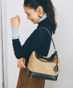 TOPKAPI 【TREASURE TOPKAPI】スエード レザーコンビ ワンショルダーバッグ チャーム付き