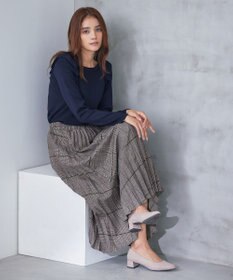 Tiaclasse 【洗える】ショルダーリボンニットトップス