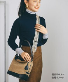 TOPKAPI 【TREASURE TOPKAPI】スエード レザーコンビ ワンショルダーバッグ チャーム付き