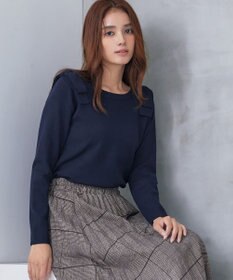 Tiaclasse 【洗える】ショルダーリボンニットトップス