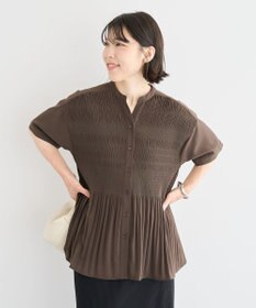 Green Parks マジョリカプリーツスキッパーブラウス