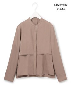 ICB 【WEB限定・洗える】シルキーツイル  クロップドシャツ