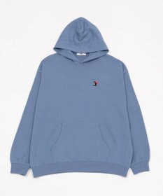 WEGO 【ユニセックス着用ITEM/SMLサイズ展開/裏起毛】ワンポイント刺繍プルパーカー