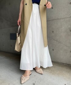 UNFILO 【イージーケア】コットンシフォンスカート