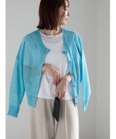 Te chichi 【WEB限定カラーあり】ペーパータッチヤーン2wayメッシュニット