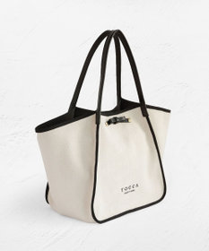 TOCCA 【A4サイズ対応】TRIM RIBBON CANVASTOTE トートバッグ
