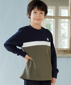 J.PRESS KIDS 【140-170cm】ブル刺繍 ブロッキングトレーナー