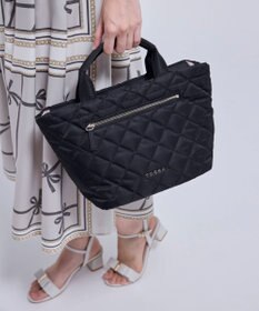 TOCCA TRACE PAVE FASTENER TOTE ナイロンキルトバッグ