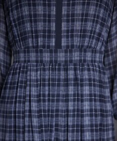 Tiaclasse L シアーチェック配色ワンピース