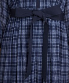 Tiaclasse L シアーチェック配色ワンピース