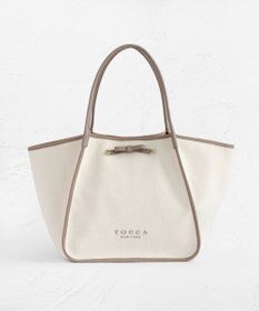 TOCCA 【A4サイズ対応】TRIM RIBBON CANVASTOTE トートバッグ