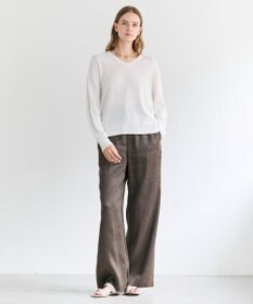 BEIGE， ARSENOPY / コットンドライタッチ Vネックニット