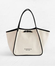TOCCA 【A4サイズ対応】TRIM RIBBON CANVASTOTE トートバッグ