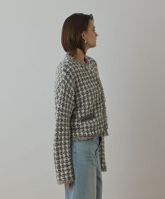 GRACE CONTINENTAL ツイードニットショートカーディガン