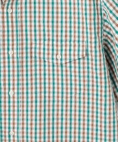 J.PRESS MEN 風が通るシアサッカーの清涼感【吸水速乾 / 高通気性】【クールマックス】サッカーギンガムチェック シャツ / B.D.