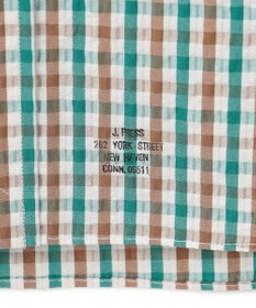 J.PRESS MEN 風が通るシアサッカーの清涼感【吸水速乾 / 高通気性】【クールマックス】サッカーギンガムチェック シャツ / B.D.