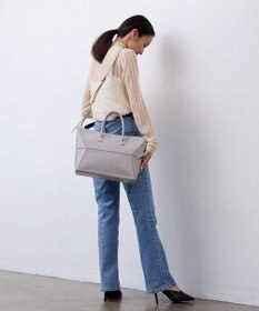 TOPKAPI 【TREASURE TOPKAPI】フェイクレザー ジオメトリック ショルダー付 トートバッグ