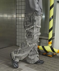 WEGO ダーツフリンジデニムパンツ