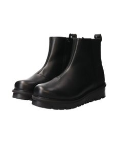 INTER-CHAUSSURES 【BUSSOLA】撥水厚底素材コンビショートブーツ