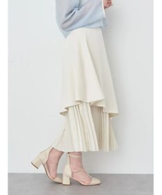 earth music&ecology プリーツドッキングスカート