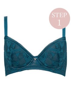 BRADELIS New York 【BRADELIS New York / 育乳補整ブラ・STEP1 集める】ウェンディバックスムーズステップ1ブラ25A1 補正 ブラジャー