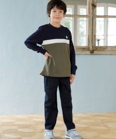 J.PRESS KIDS 【140-170cm】ブル刺繍 ブロッキングトレーナー