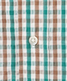 J.PRESS MEN 風が通るシアサッカーの清涼感【吸水速乾 / 高通気性】【クールマックス】サッカーギンガムチェック シャツ / B.D.