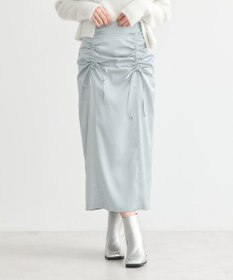 earth music&ecology フロントドロストリボンナロースカート