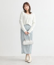 earth music&ecology フロントドロストリボンナロースカート