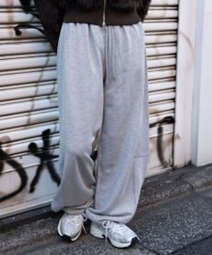 WEGO 【ウエストゴム/SMLサイズ展開】カーブデザインスウェットパンツ