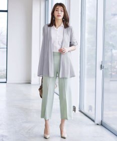 Tiaclasse L 【洗える】シフォンドレープカーディガン