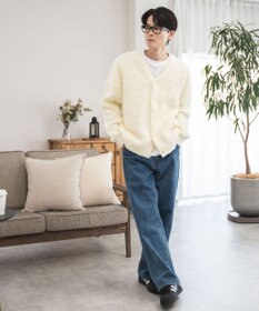 WEGO モヘアライクBIGカーディガン