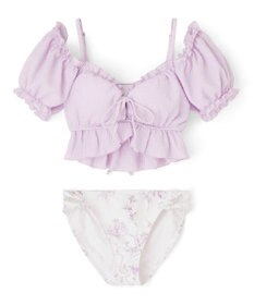 San-ai Resort（三愛水着楽園） 軽い着け心地でしっかり盛れる【楽盛り水着】　パフスリーブワイヤービキニ　9M　【San-ai Resort（サンアイリゾート）】