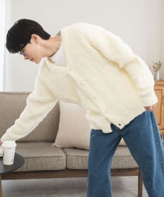 WEGO モヘアライクBIGカーディガン