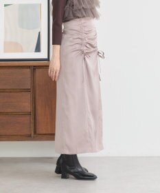 earth music&ecology フロントドロストリボンナロースカート