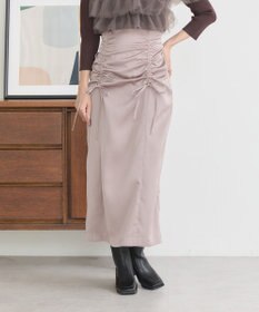 earth music&ecology フロントドロストリボンナロースカート