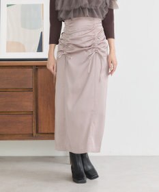 earth music&ecology フロントドロストリボンナロースカート