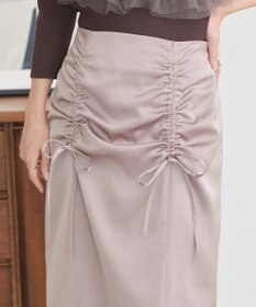 earth music&ecology フロントドロストリボンナロースカート