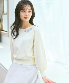 Feroux ブローチデザインニット プルオーバー