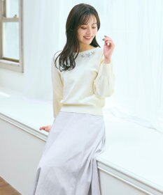 Feroux ブローチデザインニット プルオーバー