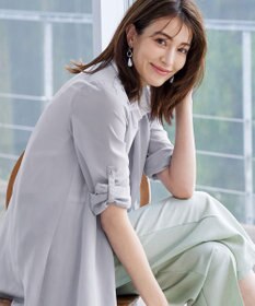 Tiaclasse L 【洗える】シフォンドレープカーディガン