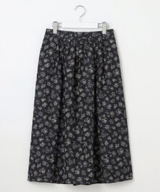 J.PRESS LADIES L 【WEB限定・洗える】ラインフラワープリント タック スカート