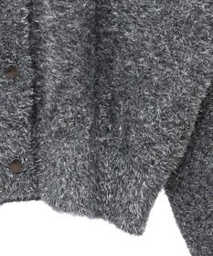 Green Parks シャギーギラギララメカーディガン