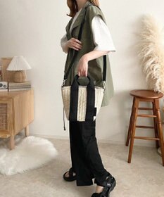 LA BAGAGERIE 【maison vert】【ペーパー素材使用】2WAYかごバッグ